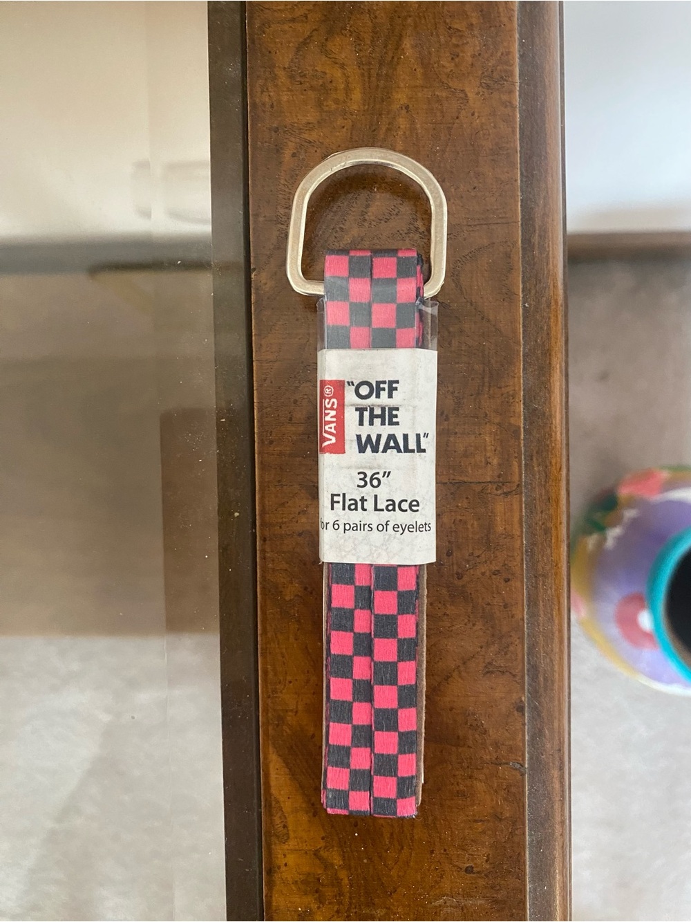 NEW VANS Off The Wall Pink & Black Checker Shoe Laces